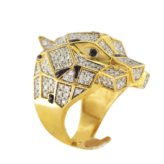 JDR150403-13 - Diamond Panther Ring